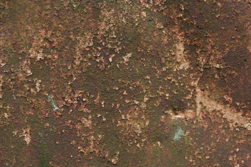 rusty painted metal texture. old shabby rusty metal background