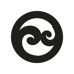 Koru, Maori symbol, spiral shape based on silver fern frond