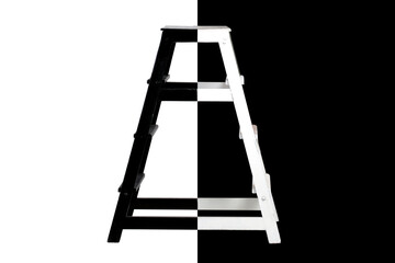 The ladder of different races shows that only we can overcome everything together without racism, because people are born to help each other, the ladder can only stand with equality,racial differences