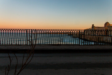 sunset in ortigia island