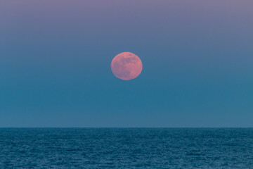 moon over sea