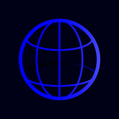 globe vector on back background