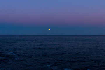 moon on the sea