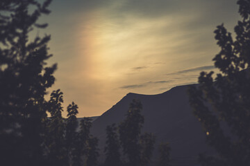 Sunset in the Icelandic Mountains