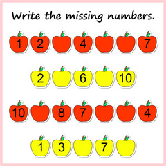 Worksheet. Mathematical puzzle game. Learning mathematics, tasks for addition  for preschool  children. worksheet for preschool kids - vector