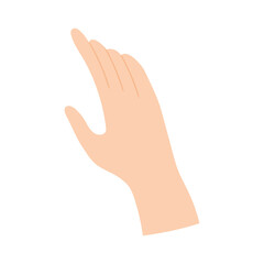 human hand gesture isolated icon design white background