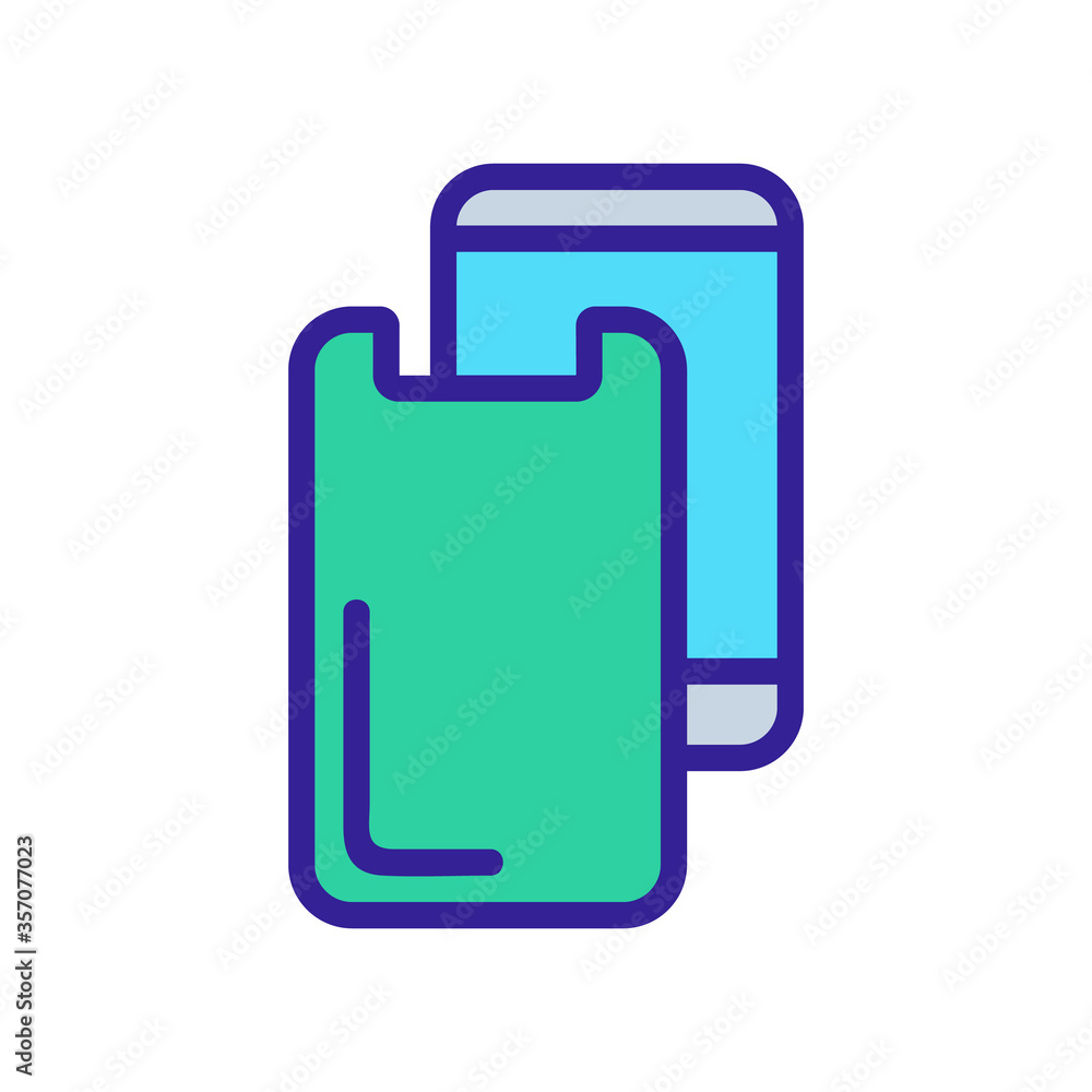 Poster phone screen display protection icon vector. phone screen display protection sign. isolated color sy