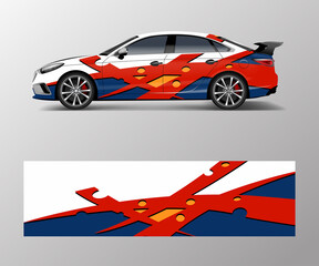 Sport car racing wrap design. vector design. abstract Racing graphic vector for sport car wrap design
