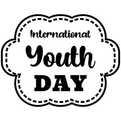 Vector illustration of International youth day background.