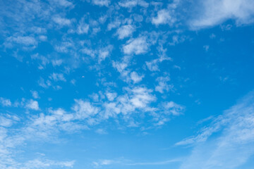 Naklejka na ściany i meble The sky has clouds in the daytime.. Blue sky background with clouds.