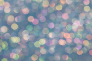 Abstract bokeh lights with soft light background.  holidays background with champagne. 