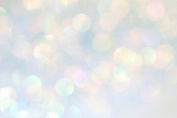 Abstract bokeh lights with soft light background.  holidays background with champagne. 