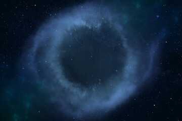 3D rendering of a stellar nebula and cosmic dust, cosmic gas clusters and constellations in deep space. 