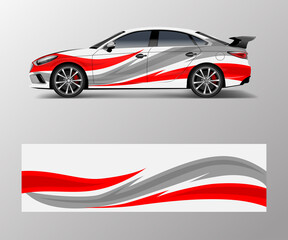 modern stripe for racing car wrap, sticker, and decal design vector.