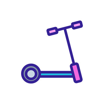 kick scooter vehicle icon vector. kick scooter vehicle sign. isolated color symbol illustration