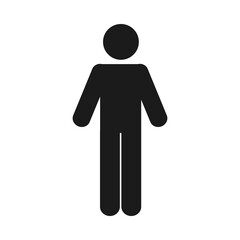 pictogram man icon, silhouette style