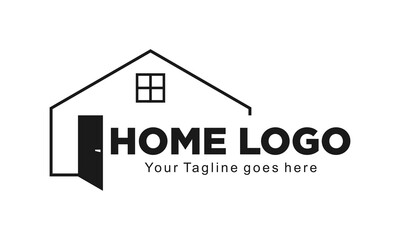 Home simple luxury vector logo