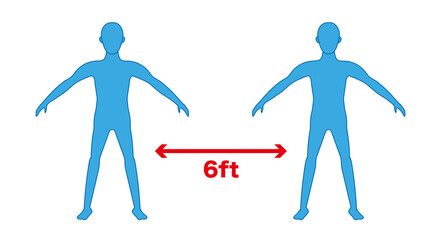 ソーシャルディスタンシング・6フィート
