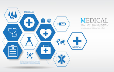 hexagon vector medical infographic design