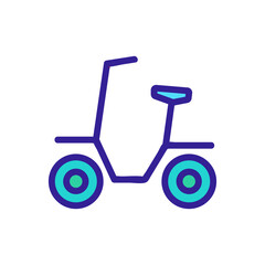 kick scooter with seat icon vector. kick scooter with seat sign. isolated color symbol illustration
