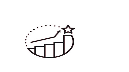 vector illustration of a bar graph with a bar graph
