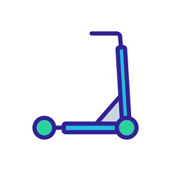 kick scooter icon vector. kick scooter sign. isolated color symbol illustration