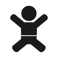 pictogram baby icon, silhouette style