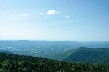 North  View from atop the war memorial on Mount Greylock in Adams, Massachusetts. On clear days you...