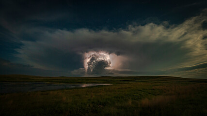 Lightning storm over the Nebraska Sandhills