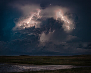 Lightning storm over the Nebraska Sandhills