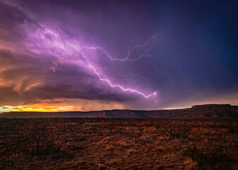 Lightning Storm Over a New Mexico Mesa
