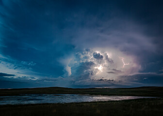 Lightning storm over the Nebraska Sandhills