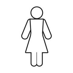 pictogram woman icon, line style