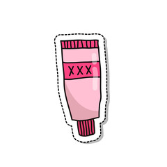 lubricant doodle icon, vector sticker illustration