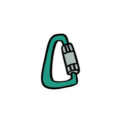 carbine doodle icon, vector illustration