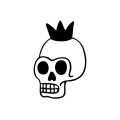 skull traditional tattoo flash, vector illustration