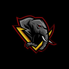 Elephant Mascot Esporrt Logo Illustration