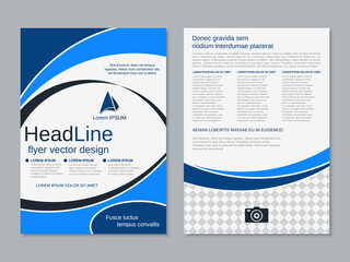 Modern professional two-sided flyer vector design template