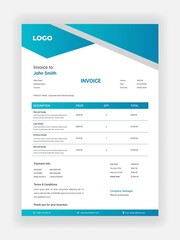 Obraz premium Creative style business invoice design for accountants vector template