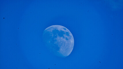 Obraz na płótnie Canvas Moon in the blue sky.