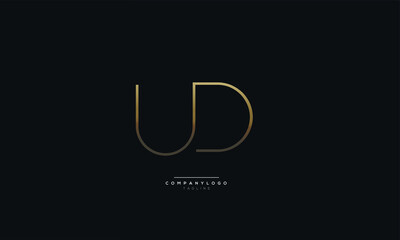 UD Letter Logo Alphabet Design Icon Vector Symbol