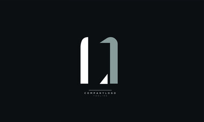 LN Letter Logo Alphabet Design Icon Vector Symbol