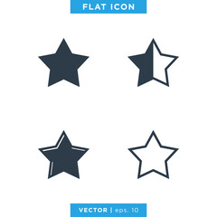 Star icon vector design template