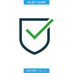 Shield icon vector logo design template