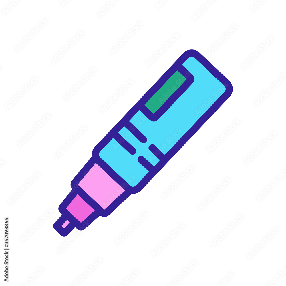 Aufkleber 3d pen engineering device icon vector. 3d pen engineering device sign. isolated color symbol illustr