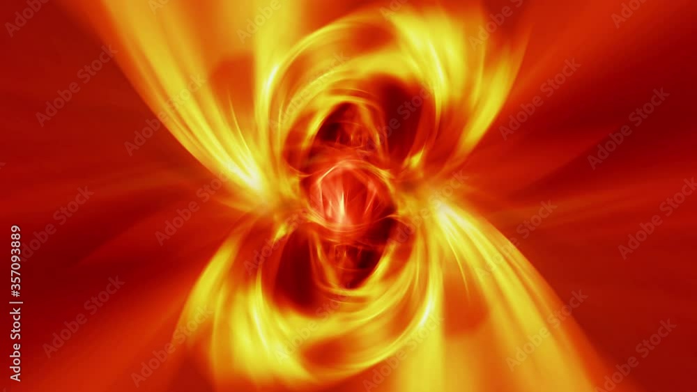 Poster abstract animated glowing gold orange and red color energy vortex shining swirling spiraling light a