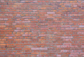 Red Brick wall .wide brick wall background.house facade.紅磚牆.
