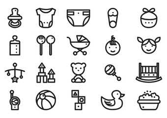 baby icon set