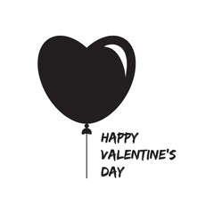 valentine's day card with balloon