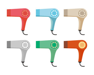 ドライヤー　ヘアドライヤーのイラスト